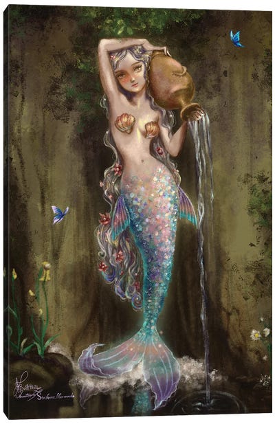 Ste-Anne Mermaid La Source Canvas Art Print - Anastasia Tsai