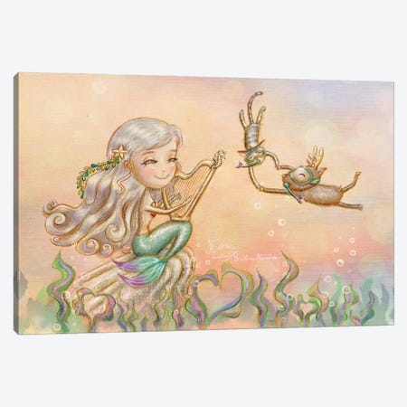 Ste-Anne Mermaid Valentine's Day Canvas Print #TSI48} by Anastasia Tsai Art Print
