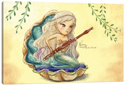 Ste-Anne Mermaid Bassoonist Canvas Art Print - Anastasia Tsai