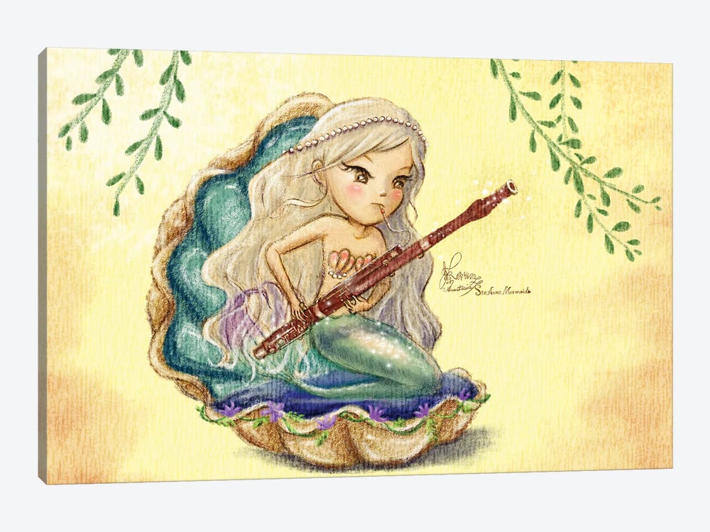 Ste-Anne Mermaid Bassoonist by Anastasia Tsai 1-piece Art Print