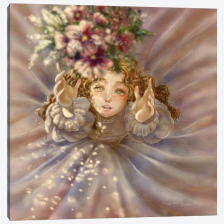 Ste-Anne Mermaid The Bouquet Canvas Print #TSI50} by Anastasia Tsai Canvas Wall Art