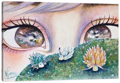 Ste-Anne Mermaid Leaf Sheeps Canvas Art Print - Anastasia Tsai