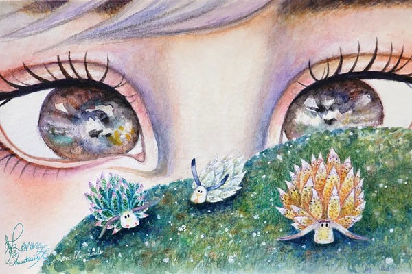 Eyes: Ste-Anne Mermaid Leaf Sheeps by Anastasia Tsai