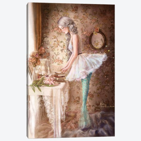Ste-Anne Mermaid Ballet and Books Canvas Print #TSI58} by Anastasia Tsai Canvas Art