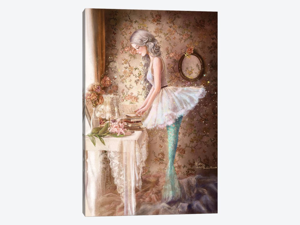Ste-Anne Mermaid Ballet and Books by Anastasia Tsai 1-piece Canvas Print