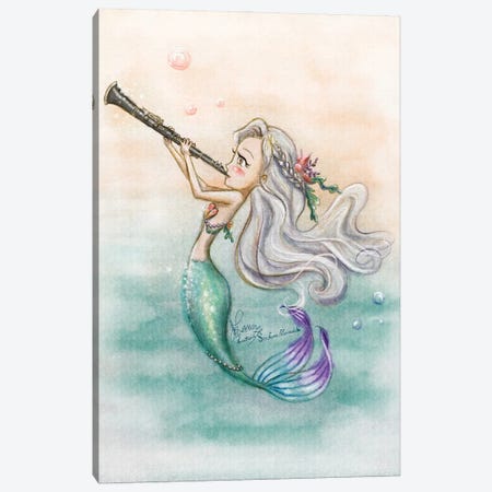 Ste-Anne Mermaid Clarinetist Canvas Print #TSI5} by Anastasia Tsai Canvas Art