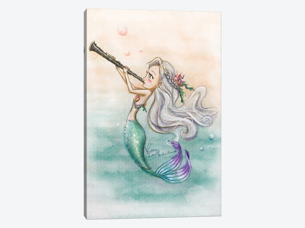 Ste-Anne Mermaid Clarinetist by Anastasia Tsai 1-piece Canvas Art