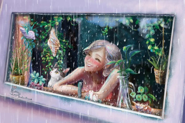 Rain: Ste-Anne Mermaid Watching the Rain by Anastasia Tsai