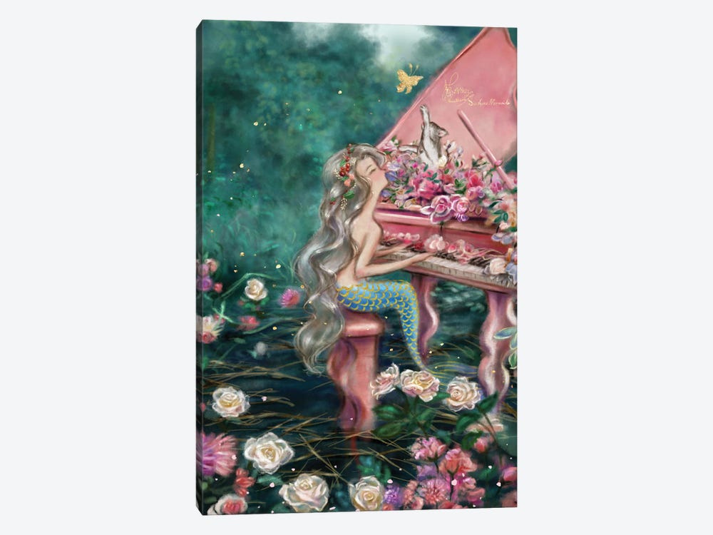 Ste-Anne Mermaid Piano by the Water by Anastasia Tsai 1-piece Canvas Art Print