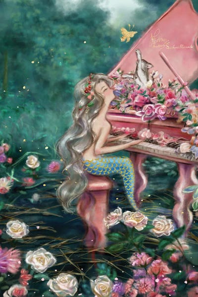 Pianos: Ste-Anne Mermaid Piano by the Water by Anastasia Tsai