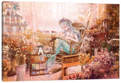Ste-Anne Mermaid The Studio Canvas Art Print - Anastasia Tsai
