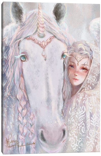 St-Anne Mermaid Pegasus Canvas Art Print - Pegasus Art