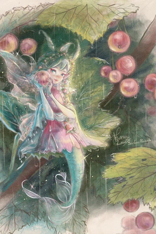 St-Anne Mermaid The Currant Fairy by Anastasia Tsai wall art