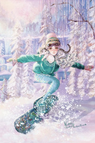 Mermaids: St-Anne Mermaid Snowboarding by Anastasia Tsai