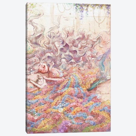 Ste-Anne Mermaid Dreamy Spring Canvas Print #TSI67} by Anastasia Tsai Canvas Artwork