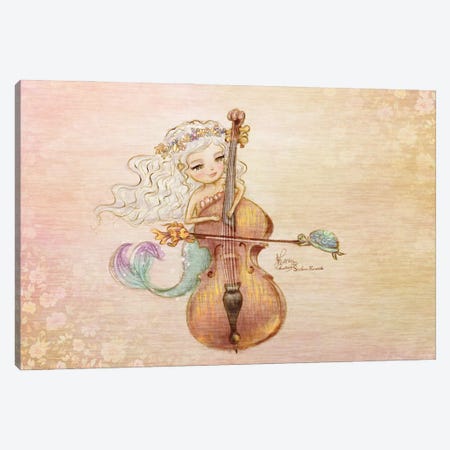 Ste-Anne Mermaid Double Bassist Canvas Print #TSI6} by Anastasia Tsai Canvas Artwork