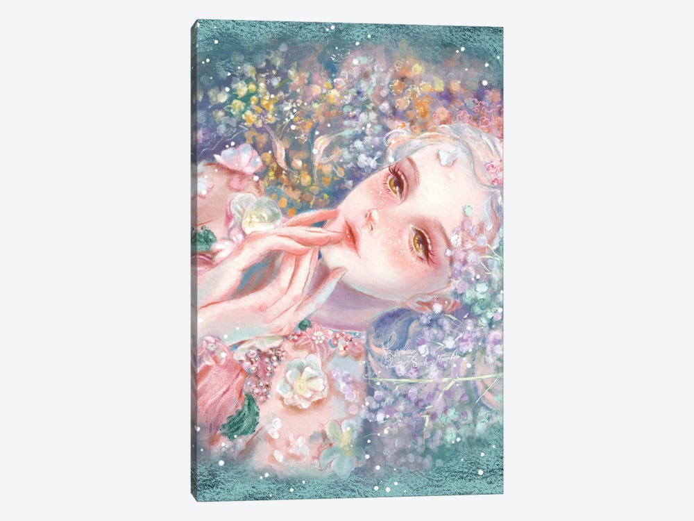 Ste-Anne Mermaid Floral Portrait by Anastasia Tsai 1-piece Canvas Print