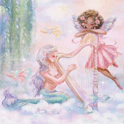St-Anne Mermaid The Heavenly Harpist by Anastasia Tsai art print