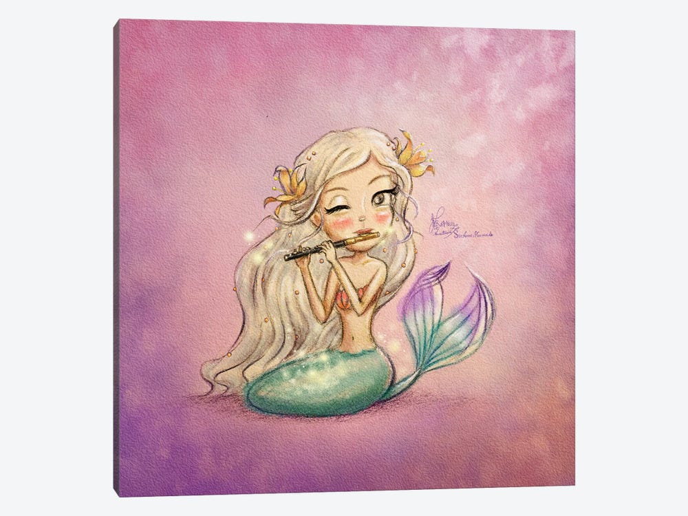 Ste-Anne Mermaid Piccoloist by Anastasia Tsai 1-piece Canvas Wall Art