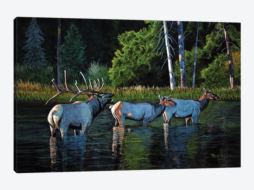 River Crossing by Terry Steele 1-piece Canvas Print