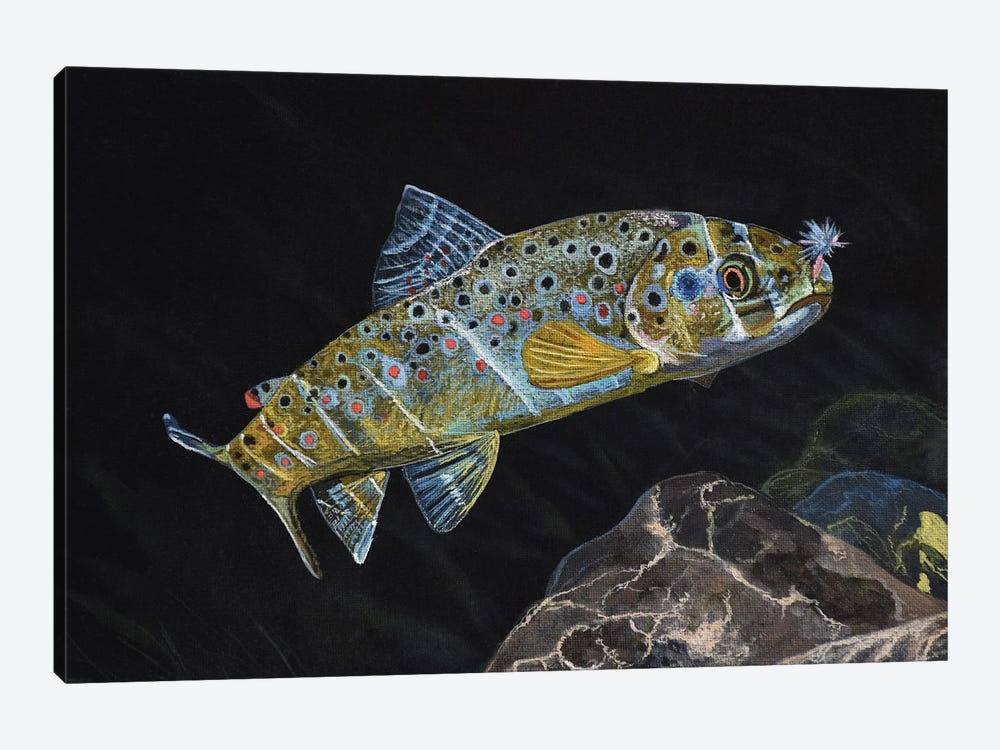 Brown Trout by Terry Steele 1-piece Canvas Artwork