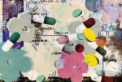 Life & Death Disaster in Purple and Green by Taylor Smith art print