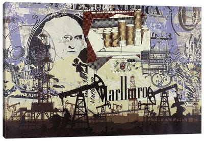 Oil Field Disaster with Cigarettes Canvas Art Print - George Washington