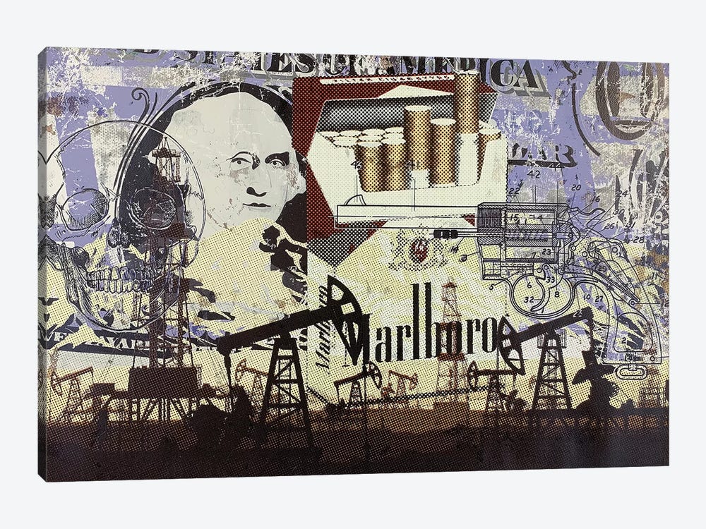Oil Field Disaster with Cigarettes by Taylor Smith 1-piece Art Print