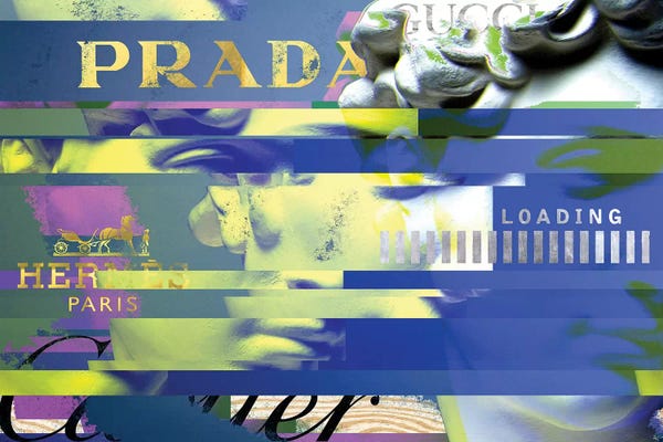 Prada: Renaissance Disaster in Blue and Yellow by Taylor Smith