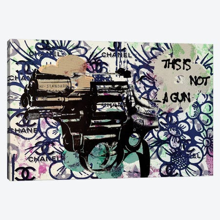 This Is Not A Gun Canvas Print #TSM118} by Taylor Smith Art Print