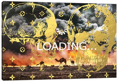 Burning Oil Fields Sponsored By Louis Vuitton Canvas Art Print - Taylor Smith