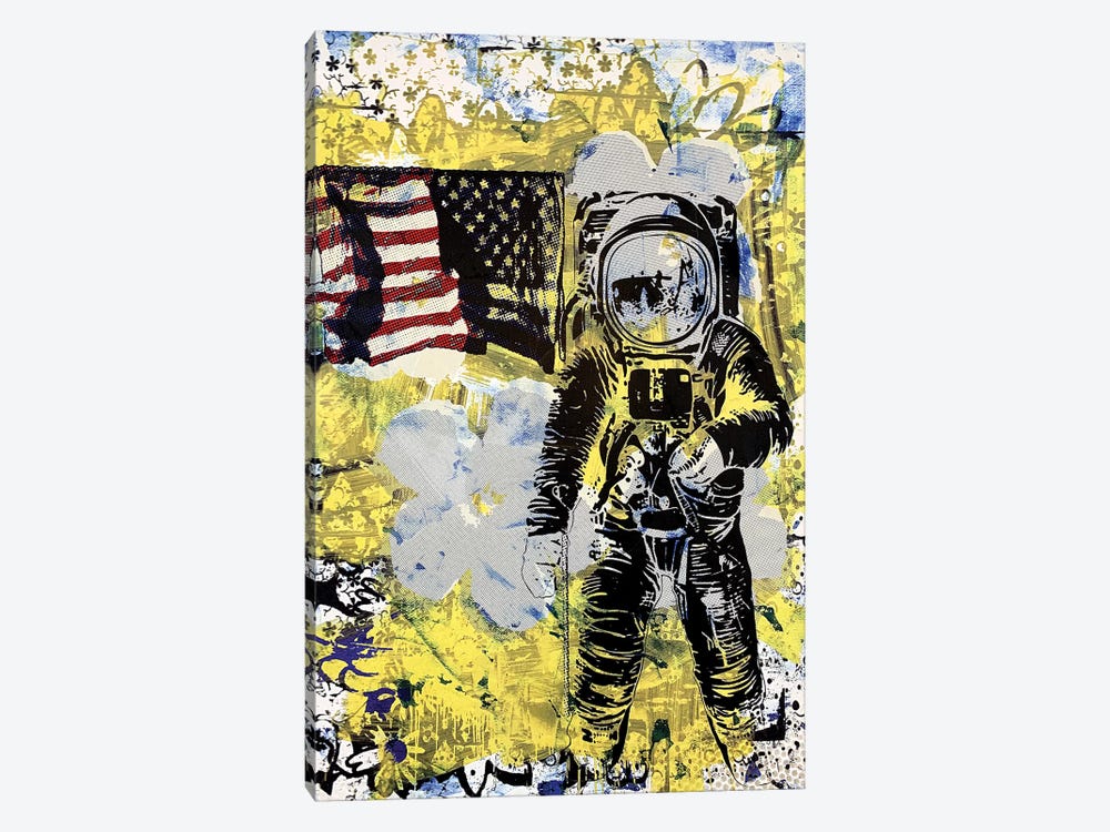 Flower Disaster With MTV Astronaut by Taylor Smith 1-piece Art Print