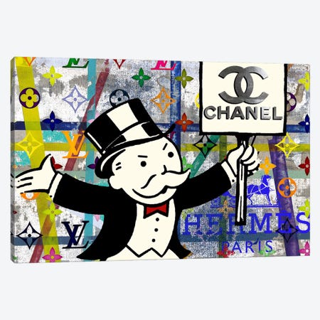 Monopoly Disaster With Chanel Canvas Print #TSM33} by Taylor Smith Canvas Art