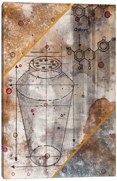 Shaker Chemical Reaction II Canvas Art Print - Cocktail & Mixed Drink Art