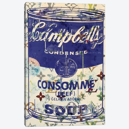 Campbells Soup Disaster in Blue Canvas Print #TSM58} by Taylor Smith Canvas Art