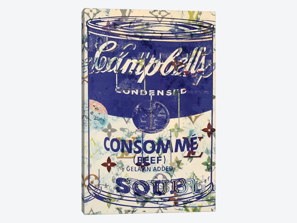 Campbells Soup Disaster in Blue by Taylor Smith 1-piece Canvas Artwork