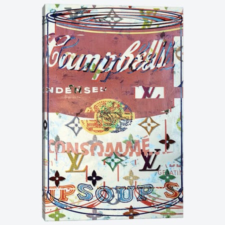 Campbells Soup Disaster in Rose Canvas Print #TSM59} by Taylor Smith Canvas Artwork