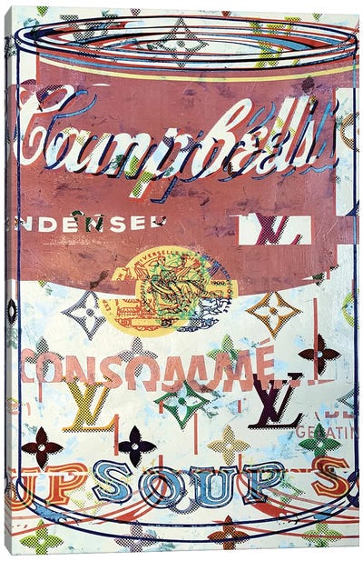 Campbells Soup Disaster in Rose Canvas Art Print - Campbell's Soup Can Reimagined