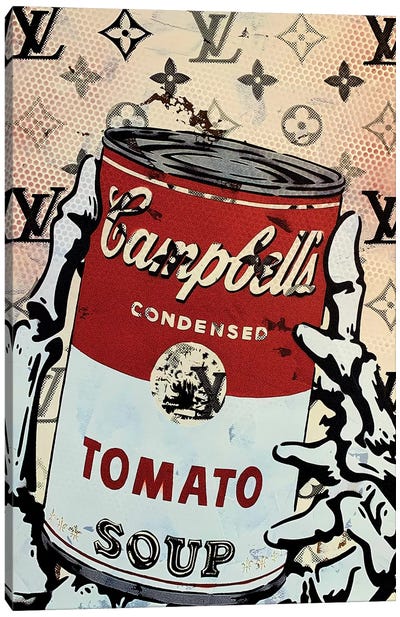 Campbells Tomato Soup Disaster II Canvas Art Print - Skeleton Art