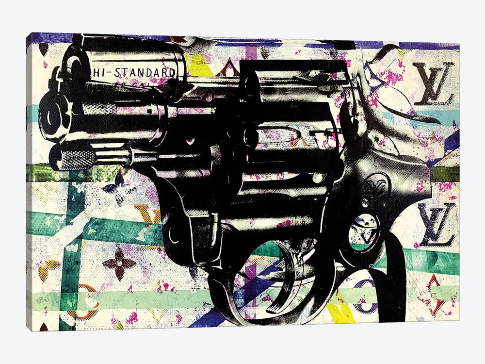 Candy Revolver Gun Disaster by Taylor Smith 1-piece Art Print