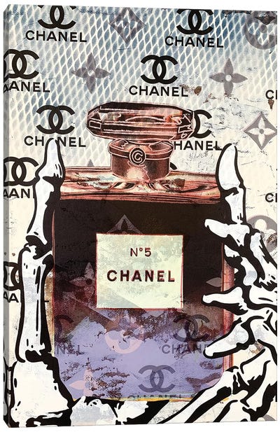 Chanel Number 5 Perfume Disaster I Canvas Art Print - Pop Collage