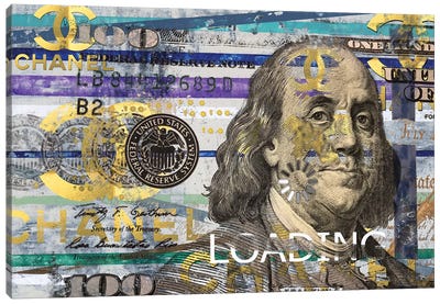 All About The Benjamins Canvas Art Print - Benjamin Franklin