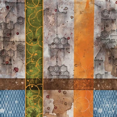 Chemical Still Life with wine & grid by Taylor Smith art print