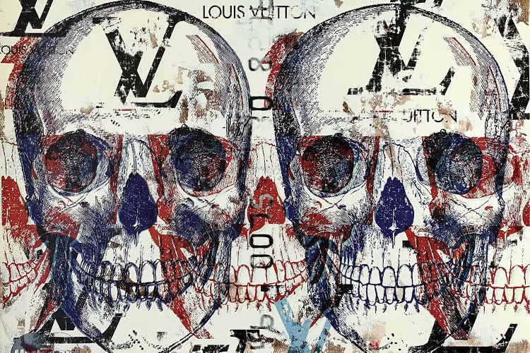 Taylor Smith Canvas Art Prints - Double Skull Disaster III ( Fashion > Fashion Brands > Louis Vuitton art) - 40x60 in
