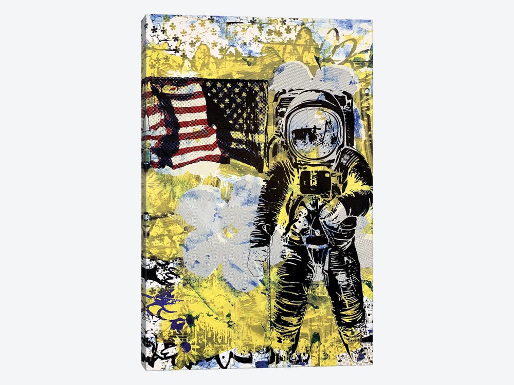Flower Disaster with MTV Astronaut by Taylor Smith 1-piece Canvas Artwork