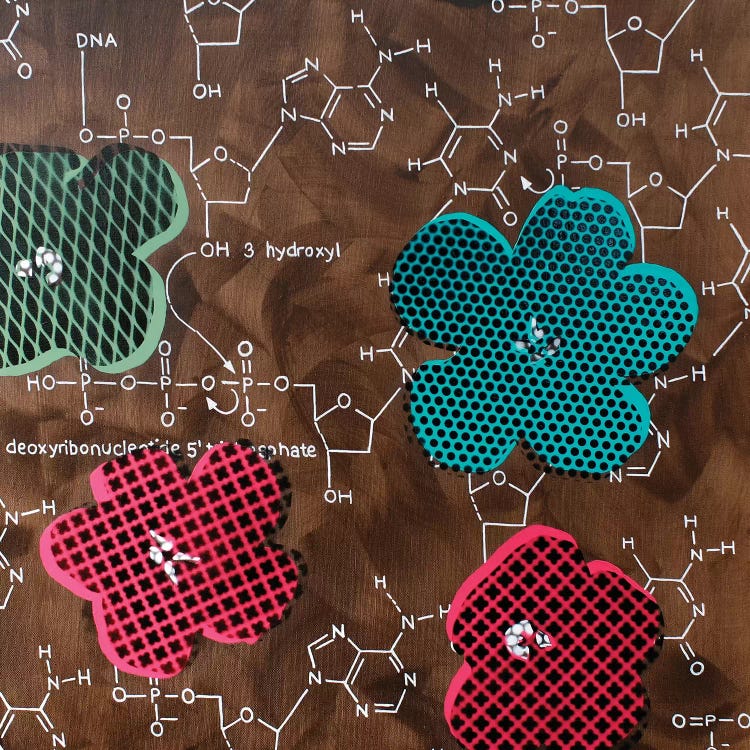 Four Flowers & Chemical DNA by Taylor Smith wall art