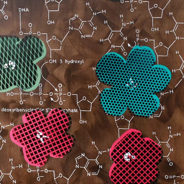 Similar To Andy Warhol: Four Flowers & Chemical DNA by Taylor Smith