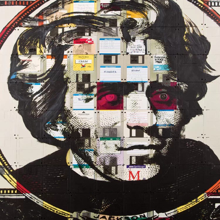Andrew Jackson On Floppy Diskettes by Taylor Smith wall art
