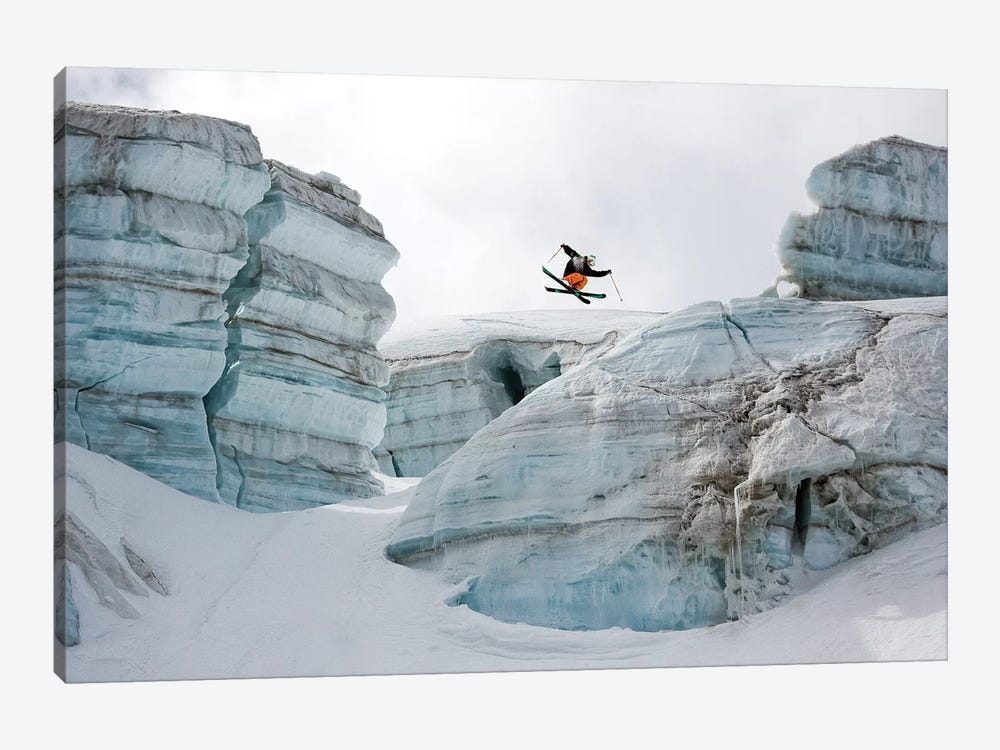 Candide Thovex Out Of Nowhere Into Nowhere by Tristan Shu 1-piece Canvas Artwork