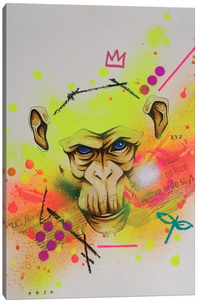 Saru II Canvas Art Print - Monkey Art